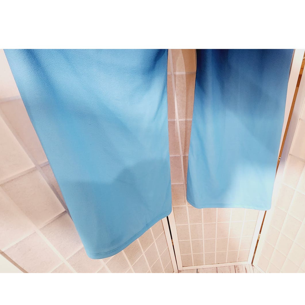 NWOT SHEIN Blue Ombre Stretch High Waist Flare Leg Pants Plus Size: 3XL (18) - Picture 6 of 6